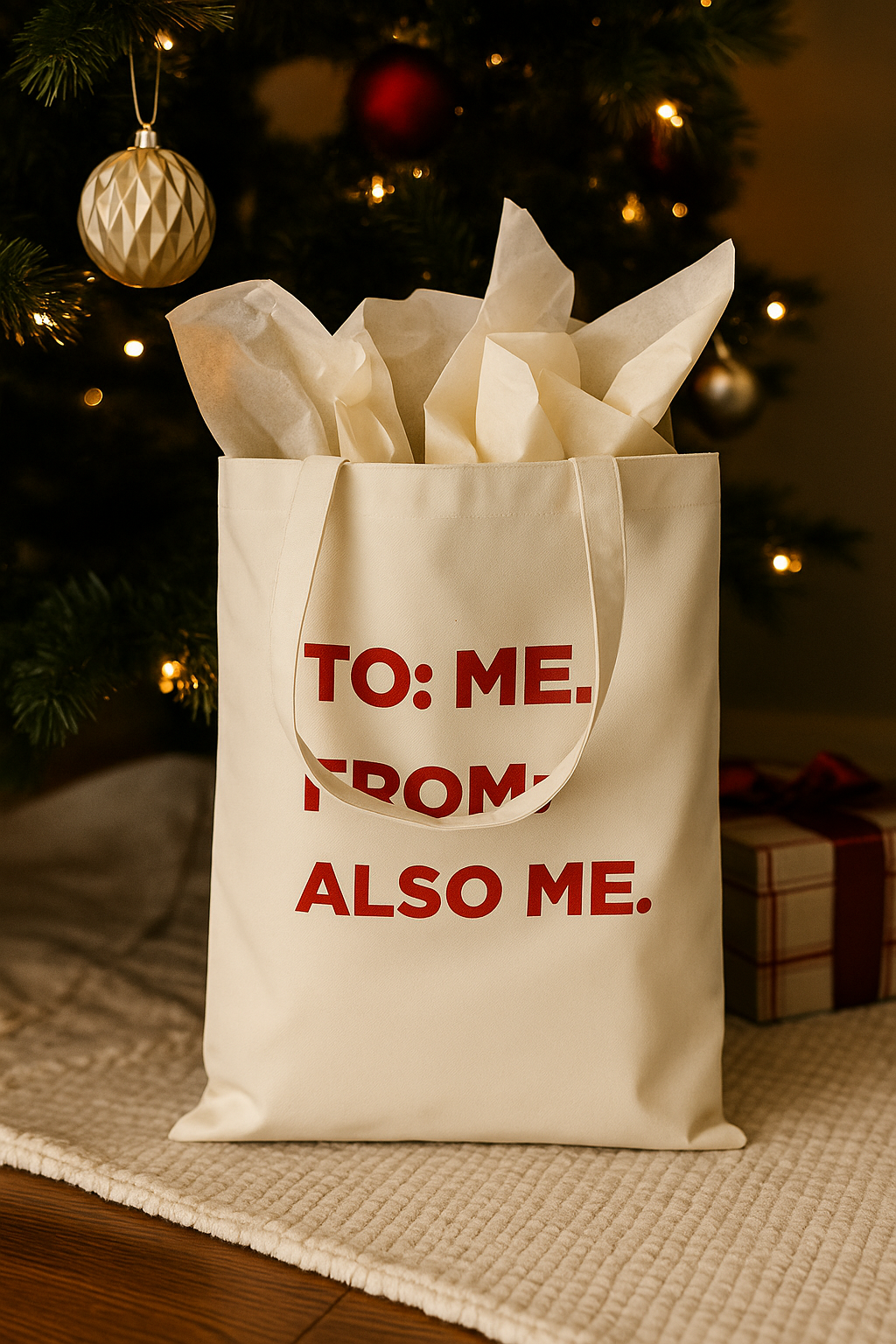 To: Me. From: Also Me. Tote Bag