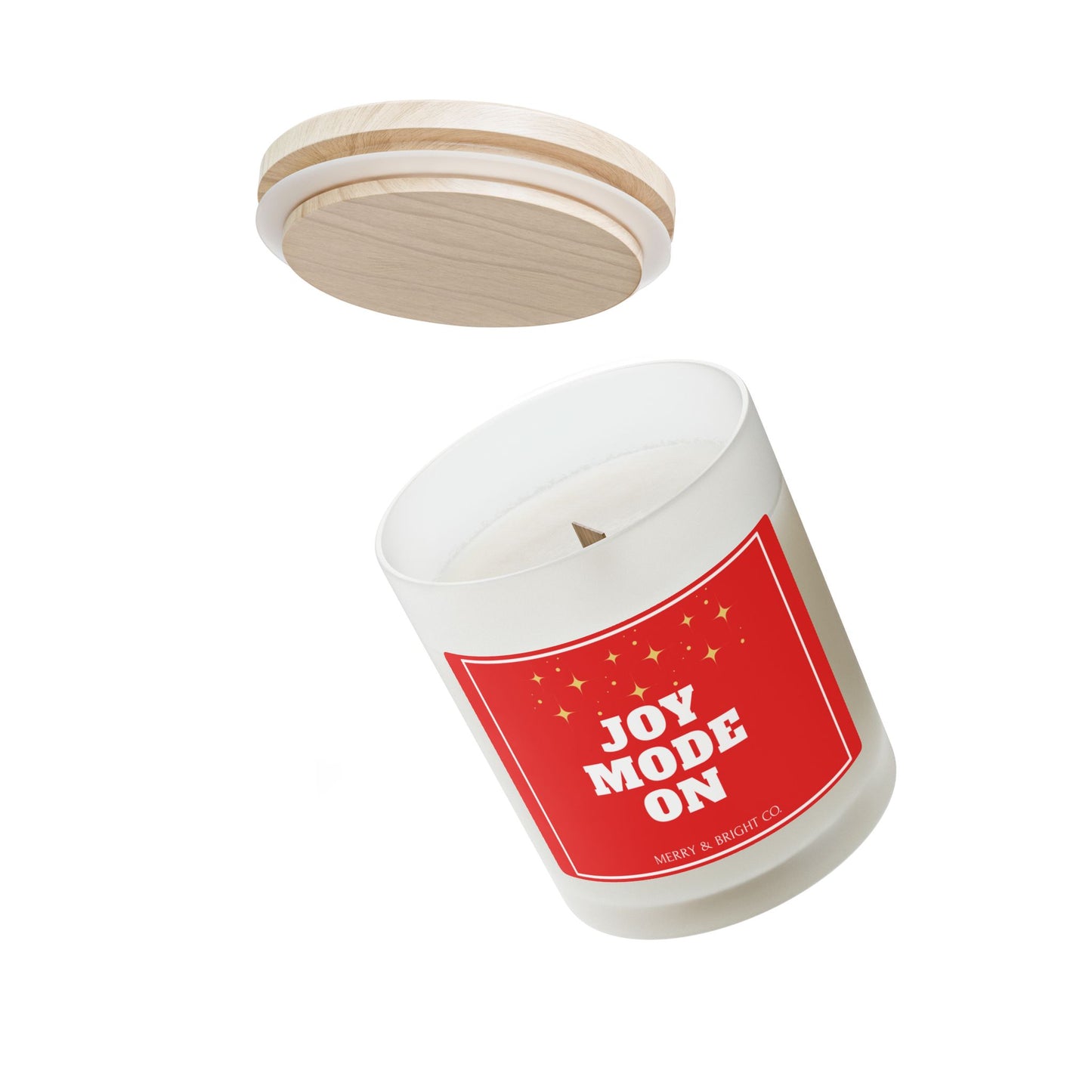 Joy Mode On Candle — Holiday Cheer Edition