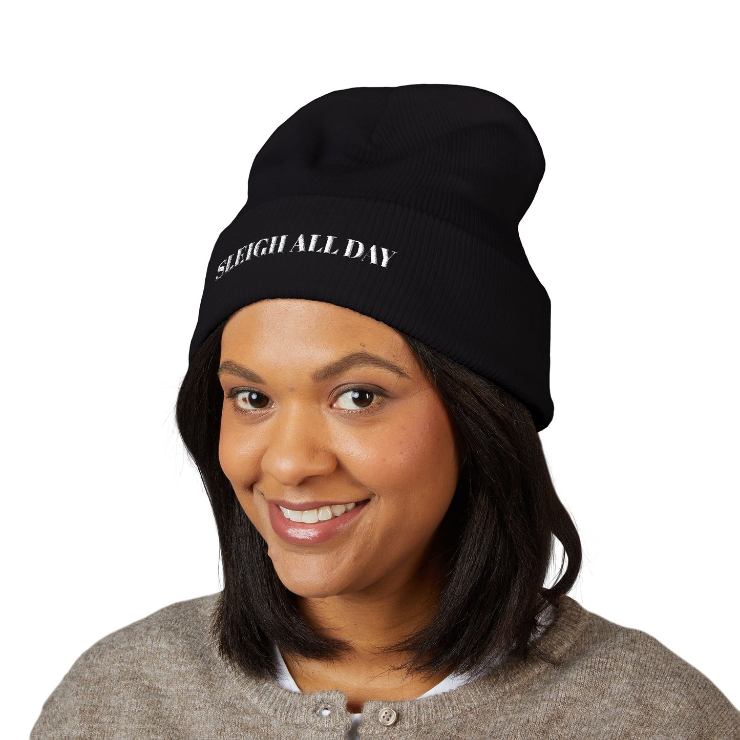 Sleigh All Day Beanie — Bold Holiday Classic