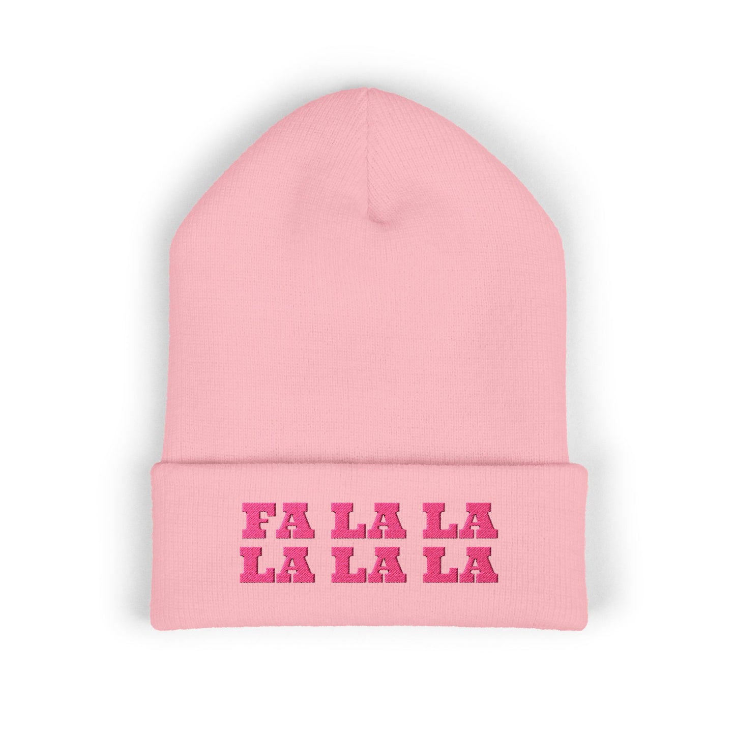 Fa La La La La Beanie — Pink Holiday Cheer Edition