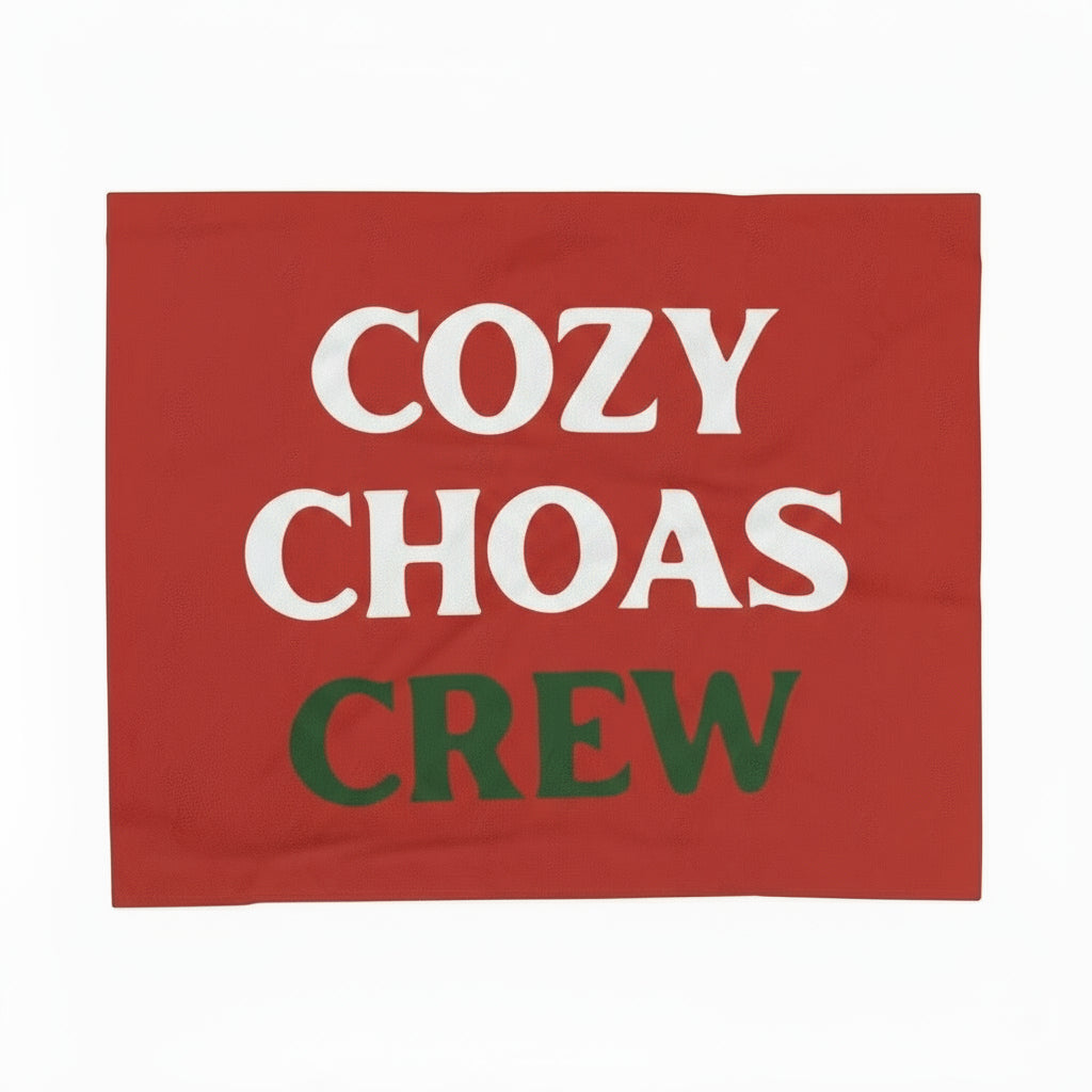 Velveteen Plush | Cozy Chaos Crew Throw Blanket — Holiday Edition