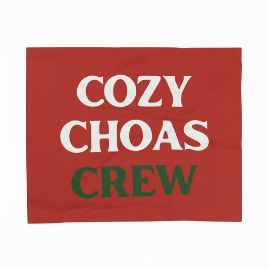 Velveteen Plush | Cozy Chaos Crew Throw Blanket — Holiday Edition
