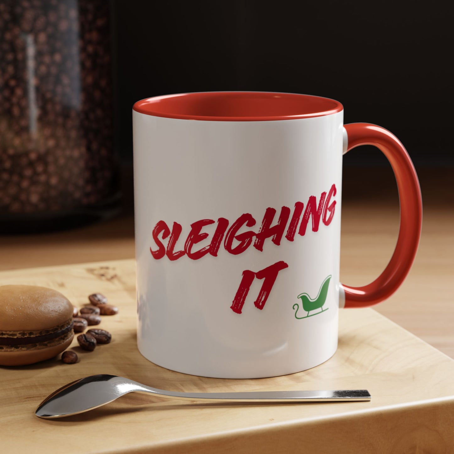 Sleighing It Mug — Bold Holiday Confidence
