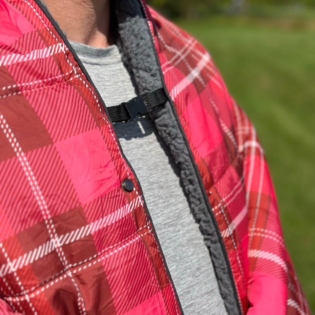 Wearable Weatherproof Blanket (Campfire Plaid)