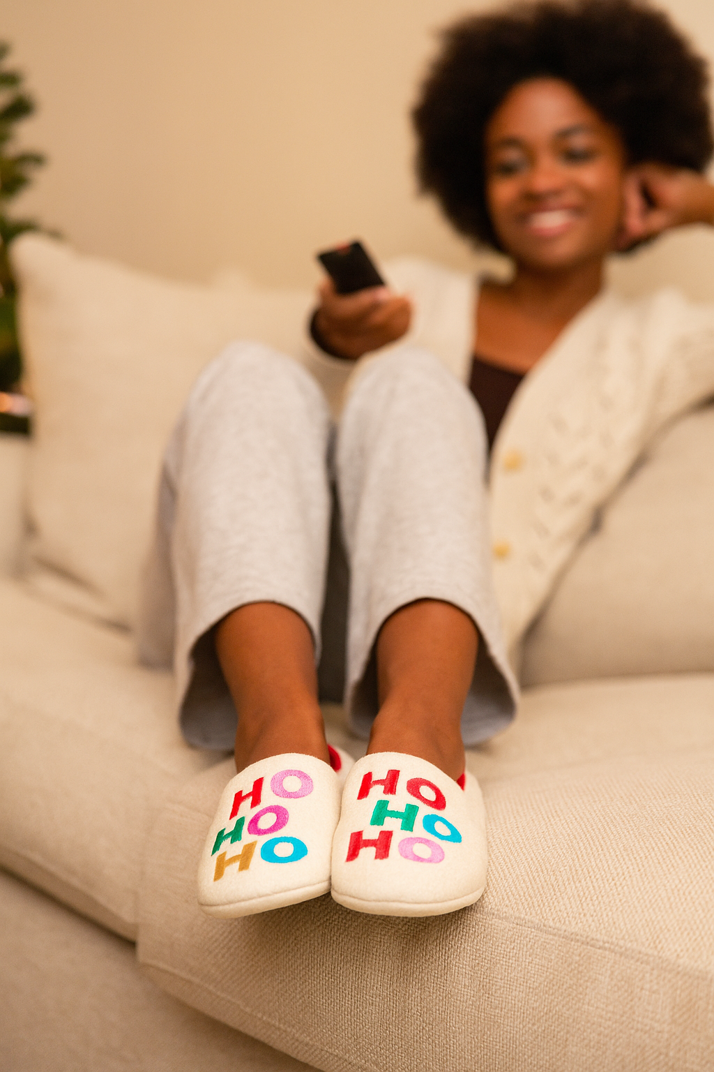 Ho Ho Ho Holiday Slippers