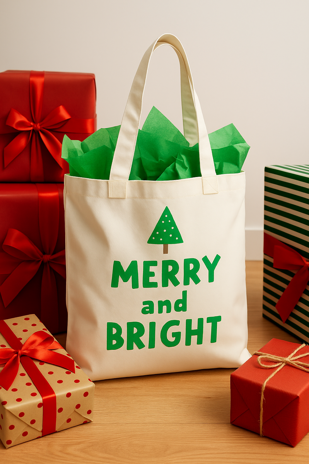 Merry and Bright Tote Bag